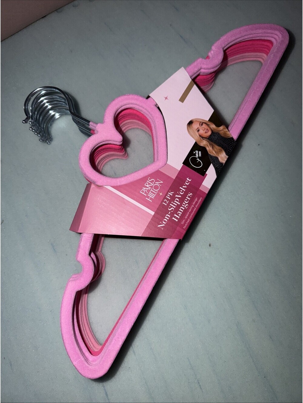 Paris Hilton 12 Mix Pink Felt  Heart Hangers